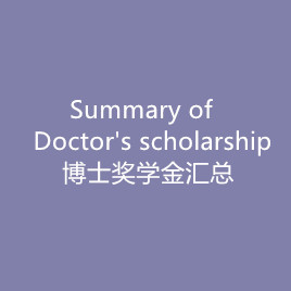 The summary of Doctor's scholarship  博士奖学金汇总